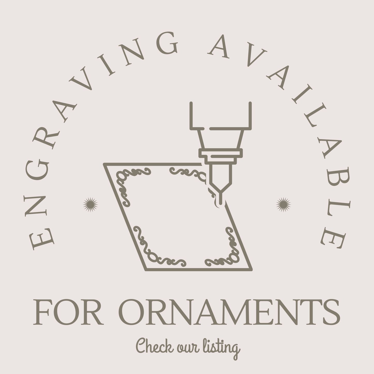 a logo for a company called for ornaments