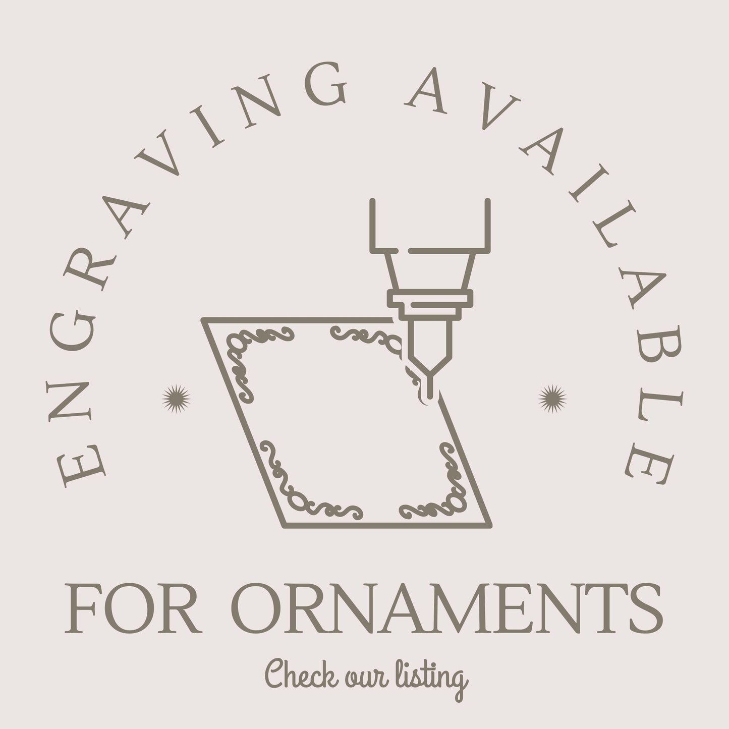 a logo for a company called for ornaments