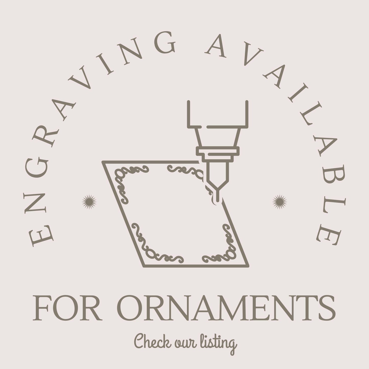 a logo for a company called for ornaments