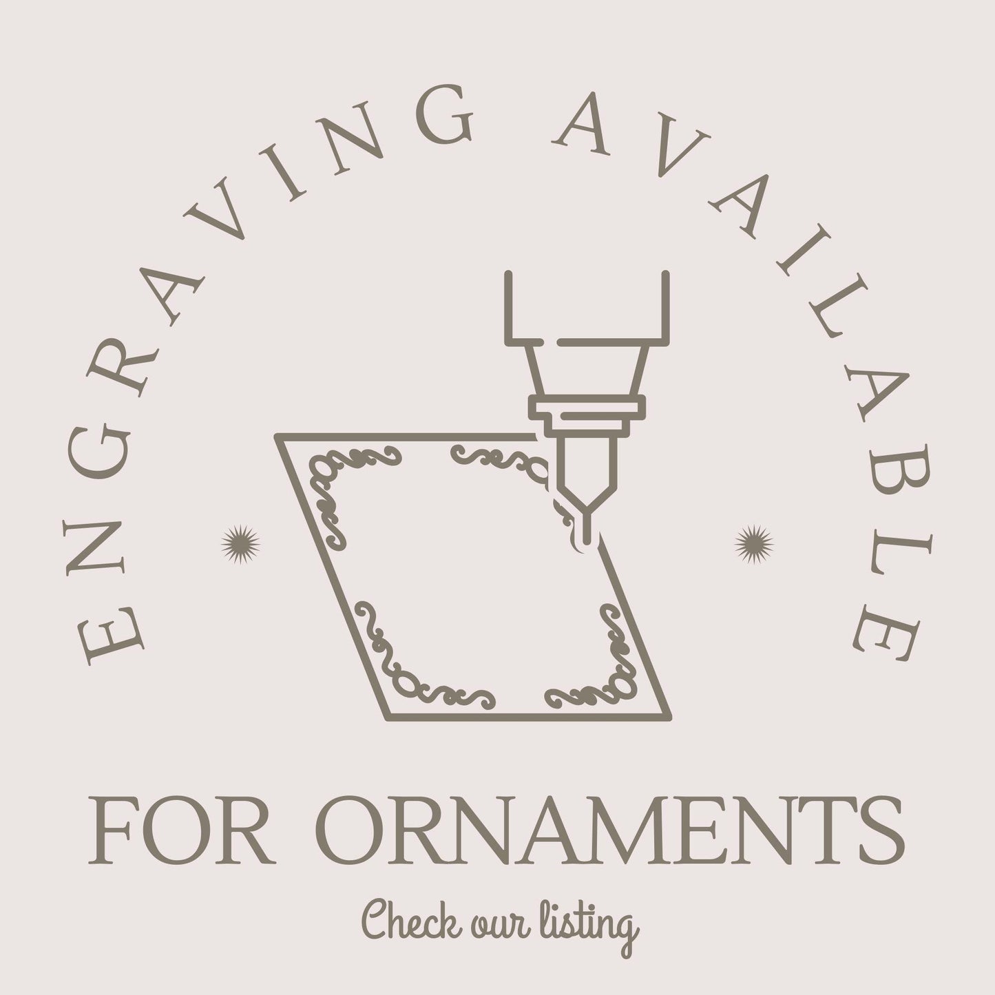 a logo for a company called for ornaments