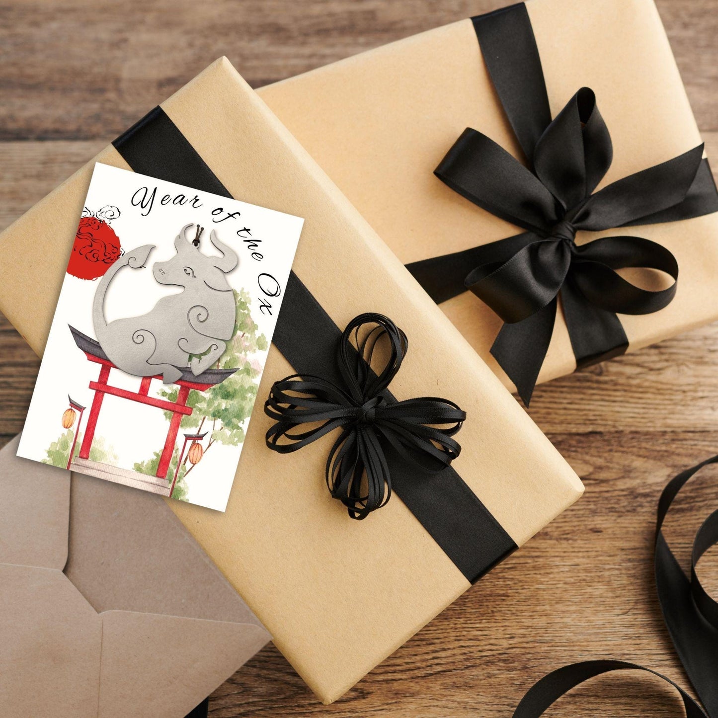 Year of the Ox Ornament Greeting Card