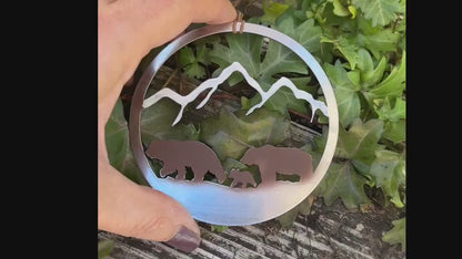 Bears in Mountains ornament