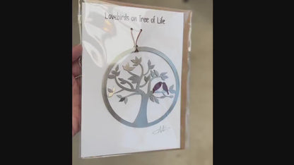Lovebirds on a tree of life Ornament