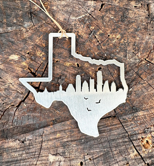 Austin, Texas Ornament in Blue colors - Authenticaa