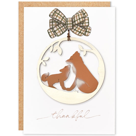 Thankful Card and Fox Ornament