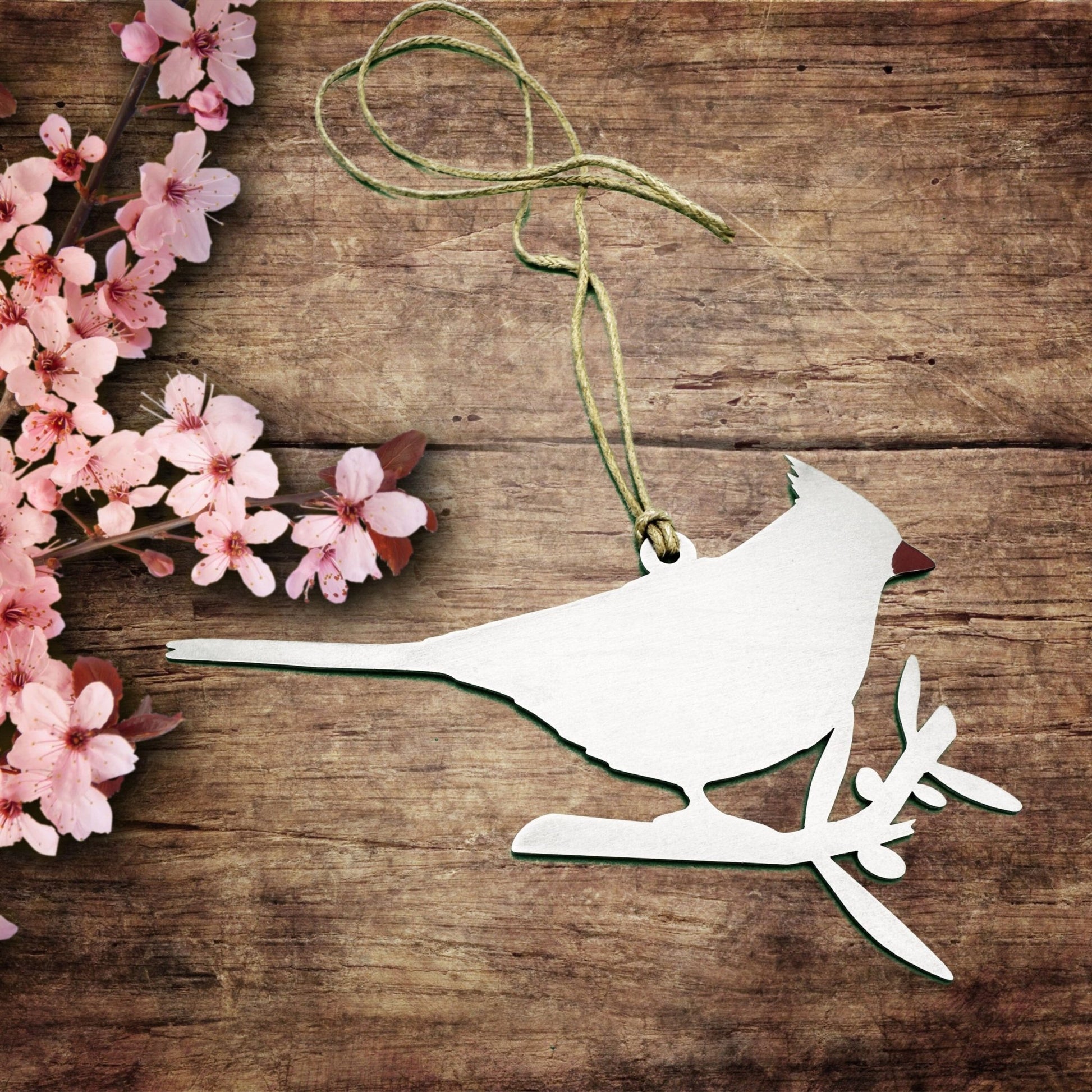 Cardinal on a branch Ornament - Authenticaa