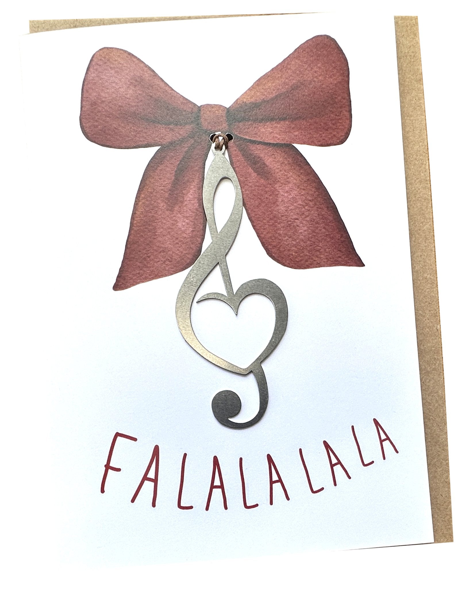 Falalalala Greeting Card and Treble Clef Ornament - Authenticaa