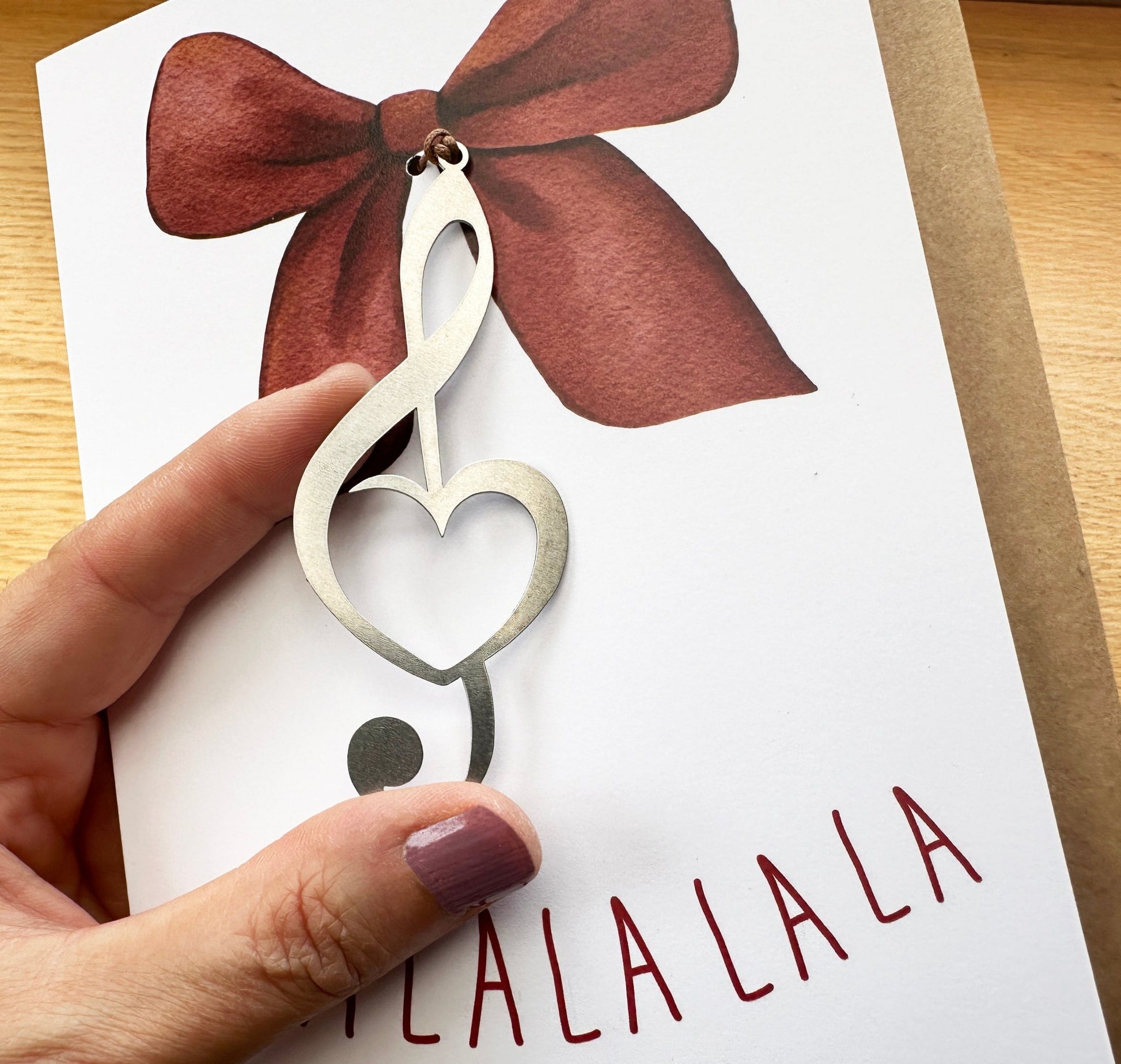 Falalalala Greeting Card and Treble Clef Ornament - Authenticaa