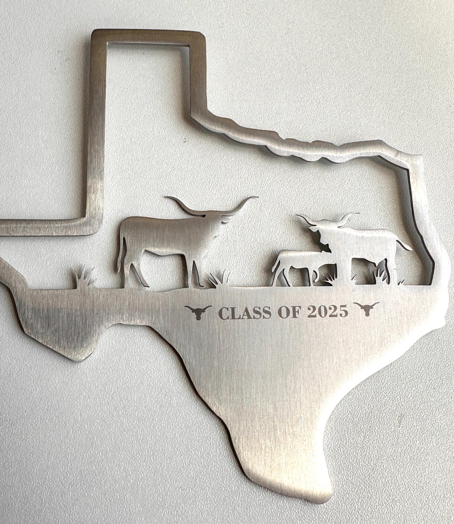 engraving on TX longhorn ornament