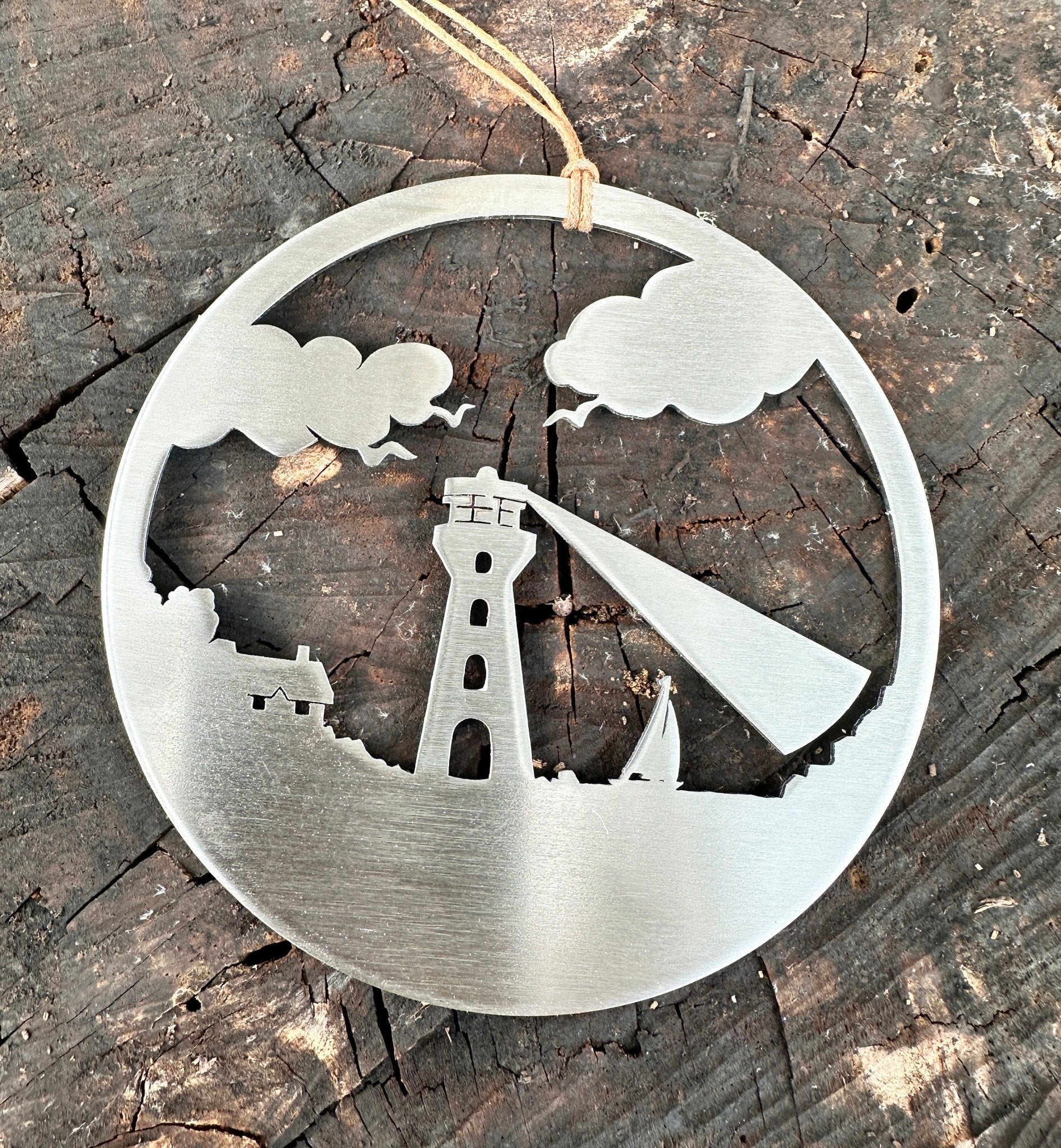 Lighthouse Ornament with optional personalized greeting card - Authenticaa
