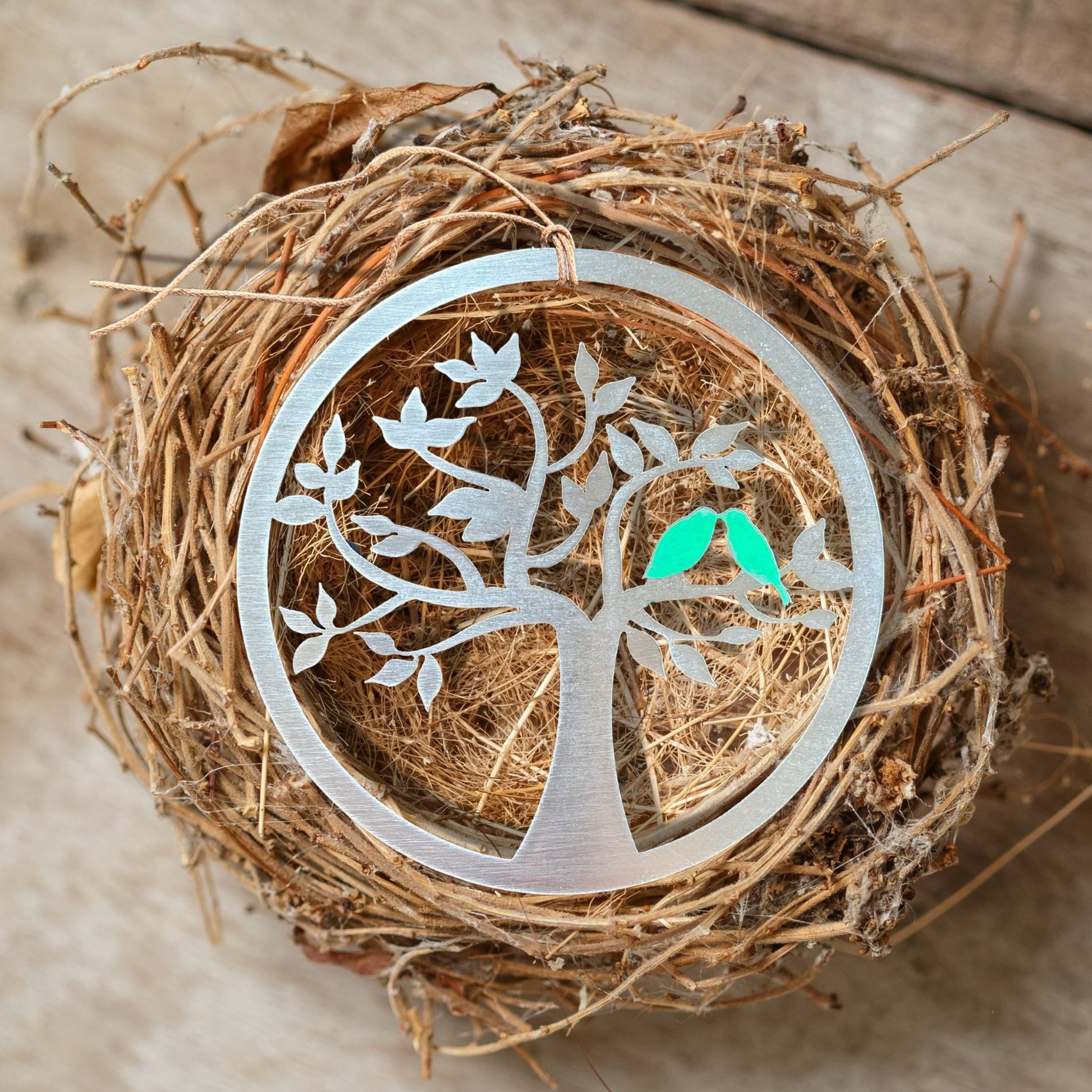 Lovebirds on a tree of life Ornament - Authenticaa