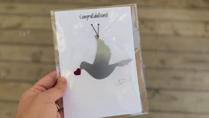 Dove with heart Ornament