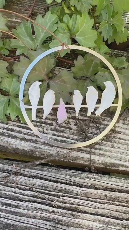 Birds on a wire ornament