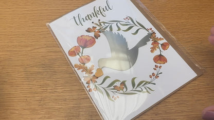 Thankful Card and Dove Ornament