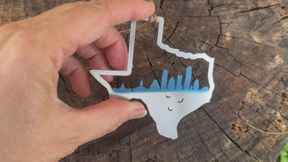 Austin Skyline, Texas Ornament in Blue colors