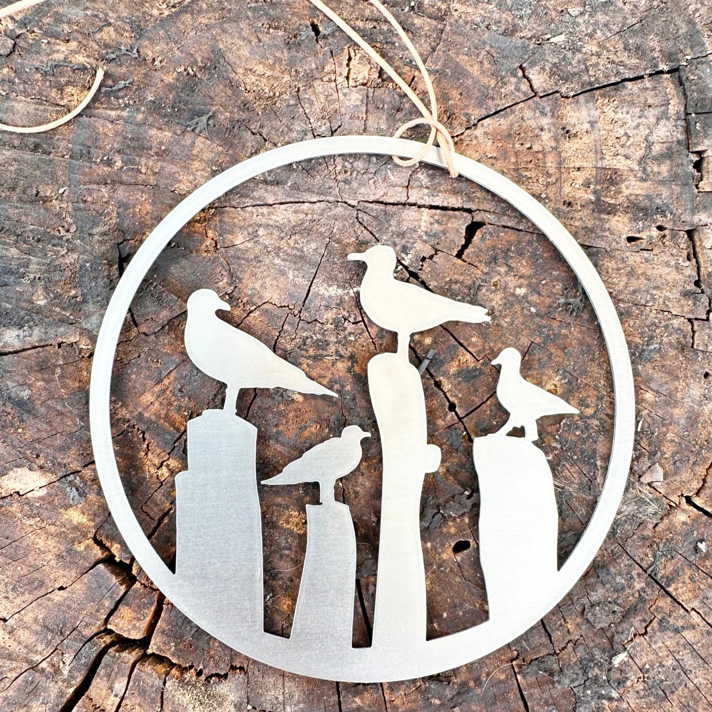 Seagulls on a Pier Ornament - Authenticaa