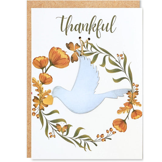 Thankful Card and Dove Ornament - Authenticaa