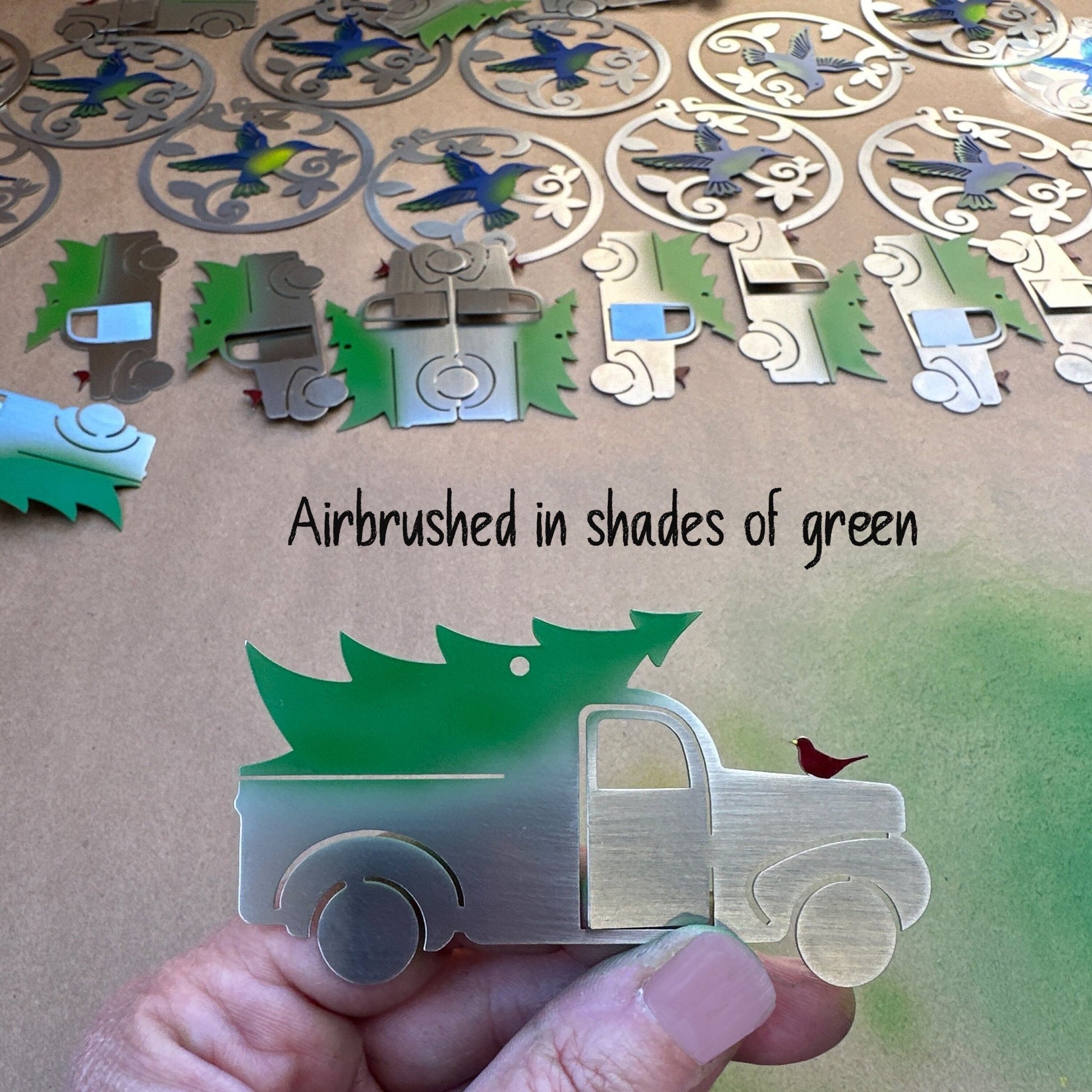Truck and Christmas Tree ornament - Authenticaa
