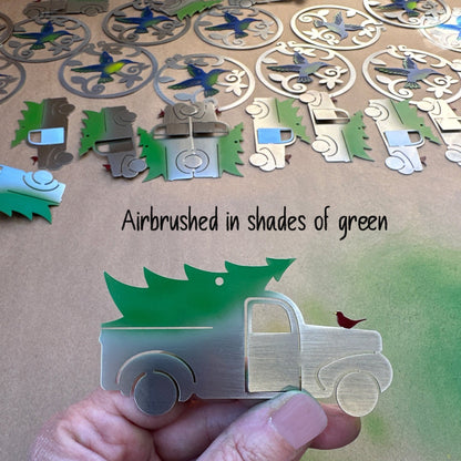 Truck and Christmas Tree ornament - Authenticaa