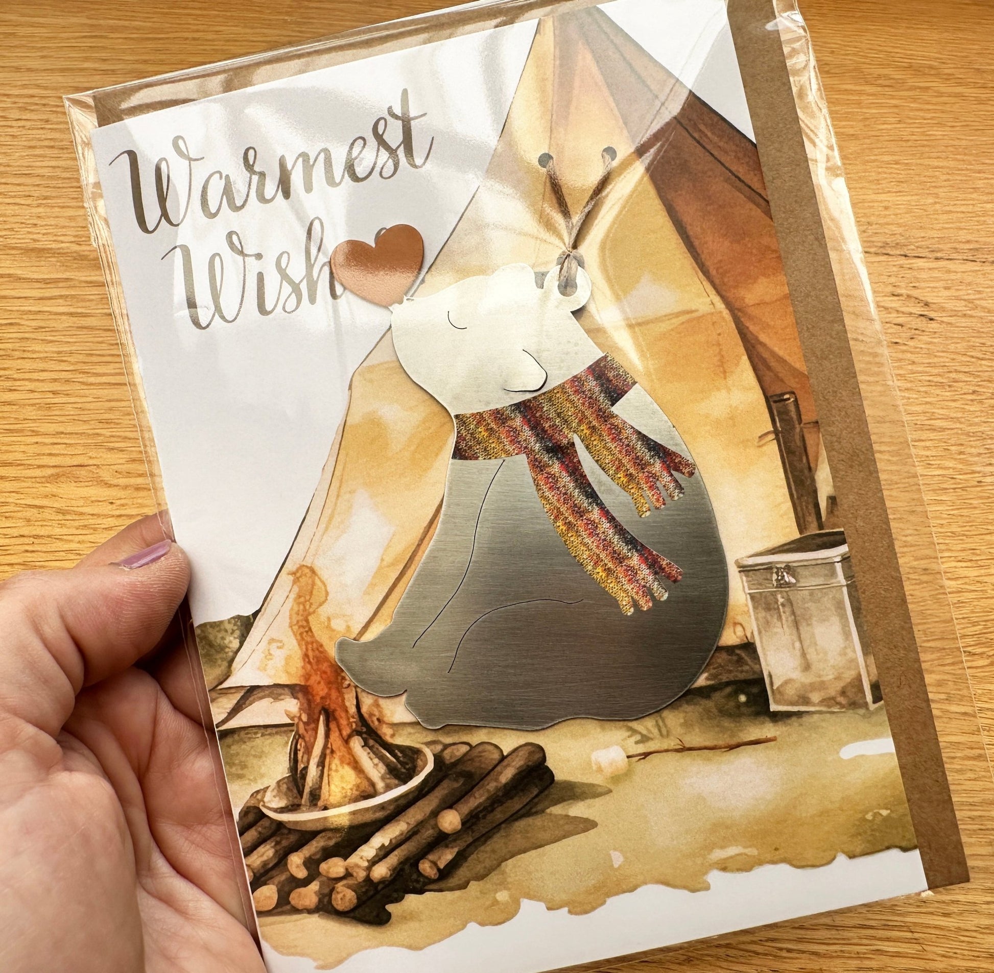 Warmest wishes Card and Bear Love Ornament - Authenticaa
